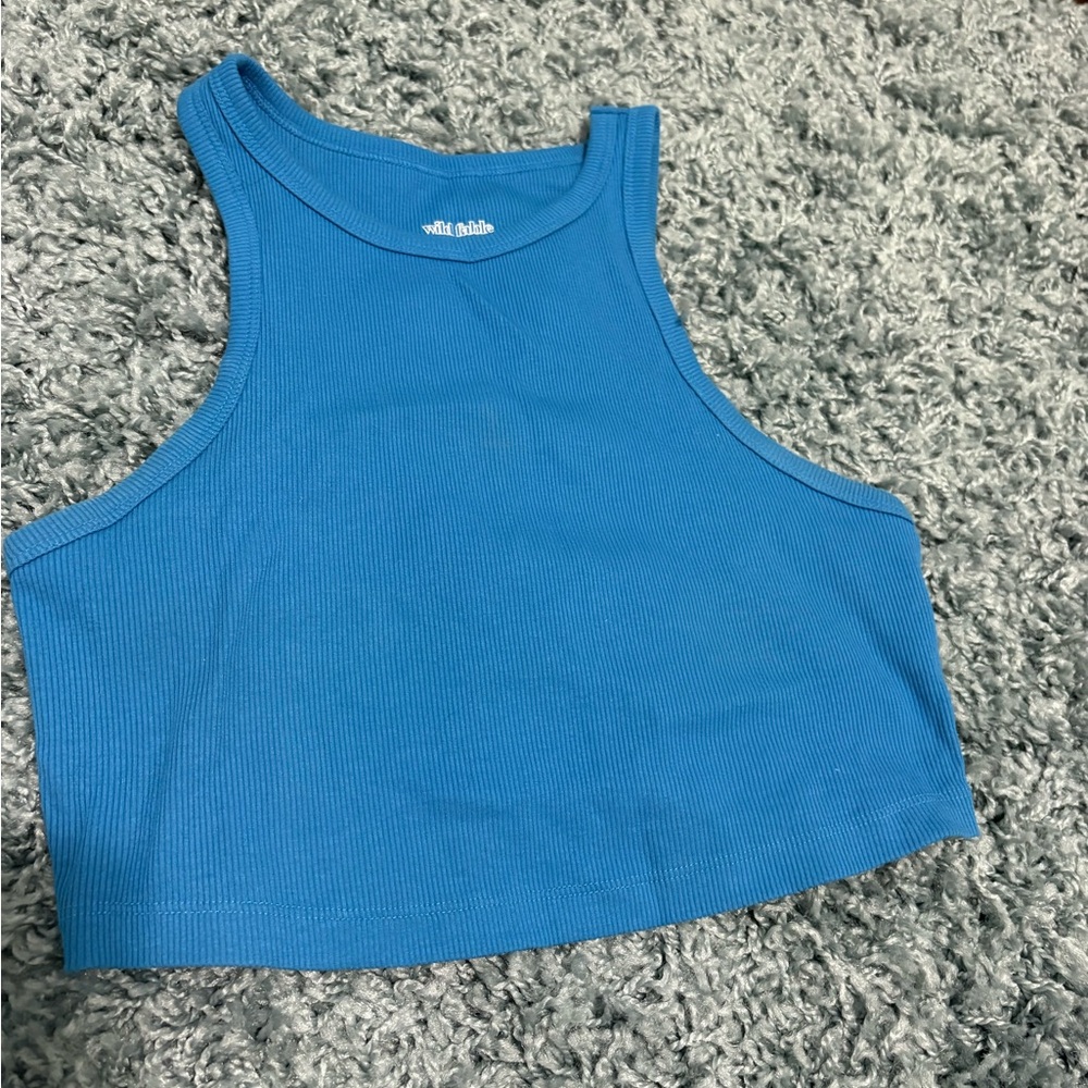 Wild Fable Vibrant Blue Ribbed Tank